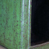 boite veilleuse vitrée en metal  patinée