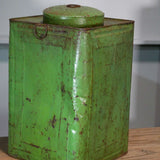 boite veilleuse vitrée en metal  patinée