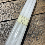 6 white conical candles, Ciergerie des Premontrés