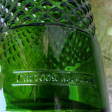 Recycled glass bottle with fir green spikes