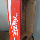 Set of 3 wooden crates, brewery/coffee shop, USA, red Coca-Cola