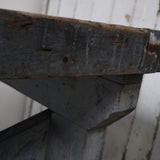 superbe bureau industriel bois patine grise