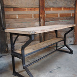 bureau etabli console industriel pieds fonte