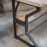 bureau etabli console industriel pieds fonte