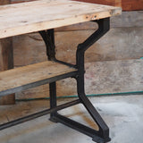 bureau etabli console industriel pieds fonte