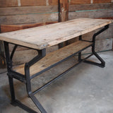 bureau etabli console industriel pieds fonte