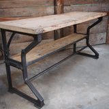 bureau etabli console industriel pieds fonte