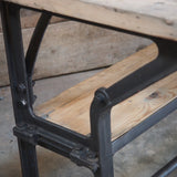 bureau etabli console industriel pieds fonte