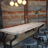 bureau etabli console industriel pieds fonte