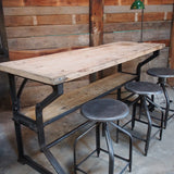 bureau etabli console industriel pieds fonte