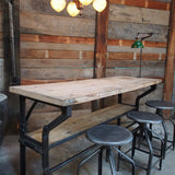 bureau etabli console industriel pieds fonte