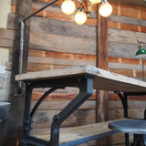 bureau etabli console industriel pieds fonte