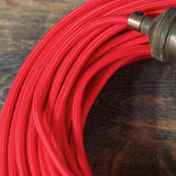 cable tissu coton rouge lisse 3x75