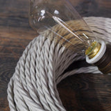 cable tissu coton creme torsadé 3x75