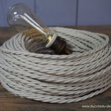 cable tissu coton creme torsadé 3x75