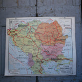 ancienne affiche scolaire etats balkaniques Vidal Lablache N°33