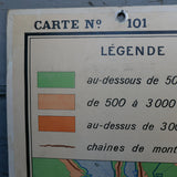 ancienne affiche scolaire Asie physique N°101 Bruley