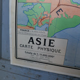 ancienne affiche scolaire Asie physique N°101 Bruley