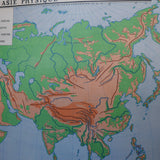 ancienne affiche scolaire Asie physique N°101 Bruley