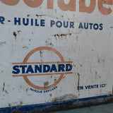 ancienne caisse bois Essolube pour bidons d'huile