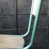 serie de 6 chaises d'ecole Mullca patine d'origine