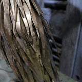 Large metal owl with light-up eyes