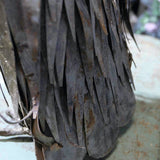 Large metal owl with light-up eyes