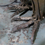 Large metal owl with light-up eyes