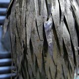 Large metal owl with light-up eyes