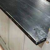 comptoir en bois  d'une quincaillerie patine grise d'origine