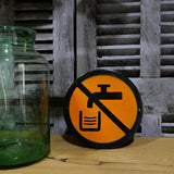 Plaque emaillee signalitique usine russe eau non potable R83