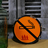 Enamel sign indicating Russian factory non-smoking ref R84