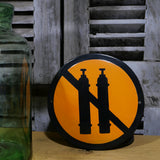 Plaque emaillee signalitique usine russe no gaz ref R87