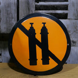 Plaque emaillee signalitique usine russe no gaz ref R87