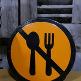 Plaque emaillee signalitique usine russe pas de repas ref R90