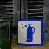 Plaque emaillee signalitique usine russe exctincteur ref C101