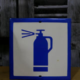 Plaque emaillee signalitique usine russe exctincteur ref C101