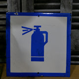 Grande plaque emaillee signalitique usine russe oxygene ref G30