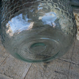 Large lady jean basket in recycled light green glass