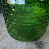 dame jeanne panier en verre recyclé vert sapin