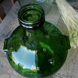 dame jeanne panier en verre recyclé vert sapin