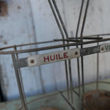ancien porte bouteille en metal huile et vinaigre