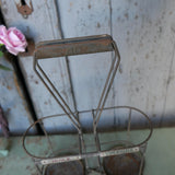 ancien porte bouteille en metal huile et vinaigre