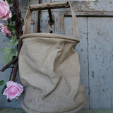 vache à eau, ancien seau pliable en tissu de l'armée francaise