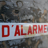 Old enamel alarm telephone sign