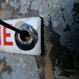 Old enamel alarm telephone sign