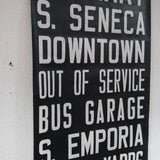 top deco !  tres grand kakemono destination bus USA ligne floride annees 60/70 dans son jus