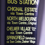 Great decor! Very large kakemono (hanging scroll) for a London bus route, from the 80s/90s, in its original condition.
