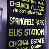 Great decor! Very large kakemono (hanging scroll) for a London bus route, from the 80s/90s, in its original condition.