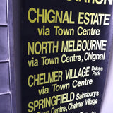 Great decor! Very large kakemono (hanging scroll) for a London bus route, from the 80s/90s, in its original condition.